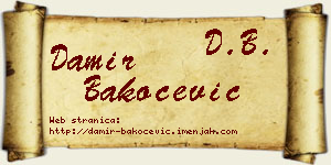 Damir Bakočević vizit kartica
